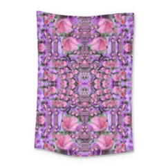 World Wide Blooming Flowers In Colors Beautiful Small Tapestry by pepitasart