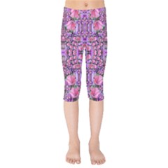 World Wide Blooming Flowers In Colors Beautiful Kids  Capri Leggings  by pepitasart