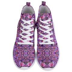 World Wide Blooming Flowers In Colors Beautiful Men s Lightweight High Top Sneakers by pepitasart