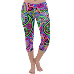 Paisley 6 Capri Yoga Leggings by impacteesstreetwearfive