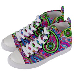 Paisley 6 Women s Mid-top Canvas Sneakers by impacteesstreetwearfive