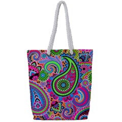 Paisley 6 Full Print Rope Handle Tote (small) by impacteesstreetwearfive