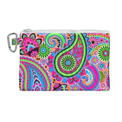 Paisley 6 Canvas Cosmetic Bag (large) by impacteesstreetwearfive