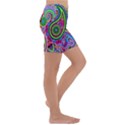 Paisley 6 Kids  Lightweight Velour Capri Yoga Leggings View3