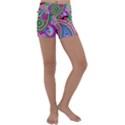 Paisley 6 Kids  Lightweight Velour Yoga Shorts View1