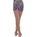 Paisley 6 Kids  Lightweight Velour Yoga Shorts View4