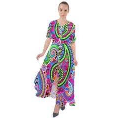 Paisley 6 Waist Tie Boho Maxi Dress