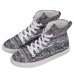 Scribbles Women s Hi-top Skate Sneakers by WensdaiAmbrose