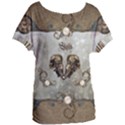 Awesome Mechanical Skull Women s Oversized Tee View1