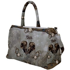 Awesome Mechanical Skull Duffel Travel Bag by FantasyWorld7