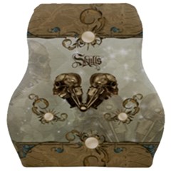 Awesome Mechanical Skull Car Seat Velour Cushion  by FantasyWorld7