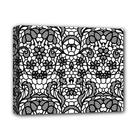 Lace Seamless Pattern With Flowers Deluxe Canvas 14  X 11  (stretched) by Sobalvarro