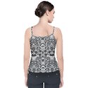 Lace Seamless Pattern With Flowers Velvet Spaghetti Strap Top View2