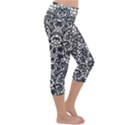 Lace Seamless Pattern With Flowers Lightweight Velour Capri Yoga Leggings View3