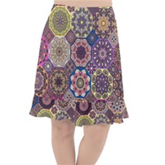 Oriental Fishtail Chiffon Skirt