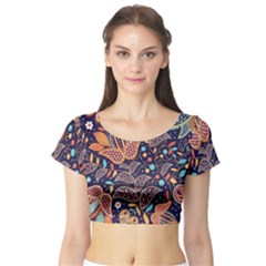 Paisley Short Sleeve Crop Top by Sobalvarro