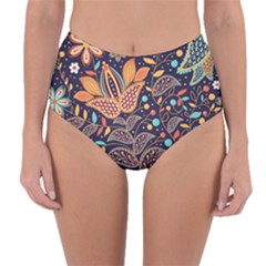 Paisley Reversible High-waist Bikini Bottoms by Sobalvarro