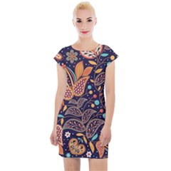 Paisley Cap Sleeve Bodycon Dress by Sobalvarro