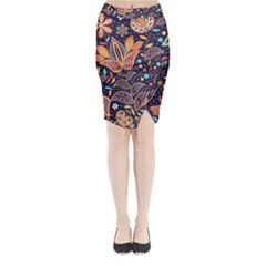 Paisley Midi Wrap Pencil Skirt by Sobalvarro