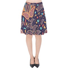 Paisley Velvet High Waist Skirt by Sobalvarro