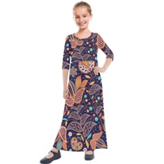 Paisley Kids  Quarter Sleeve Maxi Dress by Sobalvarro