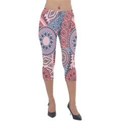 Print Lightweight Velour Capri Leggings  by Sobalvarro