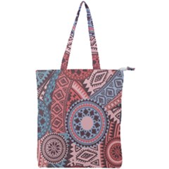 Print Double Zip Up Tote Bag