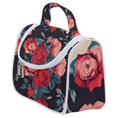 Vintage Roses Vector Seamless Pattern 02 Satchel Handbag