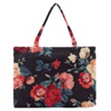 Vintage Roses Vector Seamless Pattern 02 Zipper Medium Tote Bag View1