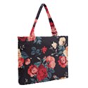 Vintage Roses Vector Seamless Pattern 02 Zipper Medium Tote Bag View2