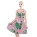 Vintage Plant Seamless Pattern Vectors 06 Halter Party Swing Dress  View1