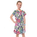 Seamless Flower Patterns Vector 01 Kids  Drop Waist Dress View1