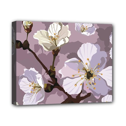 Peach Blossom Seamless Pattern Vector Canvas 10  X 8  (stretched) by Sobalvarro