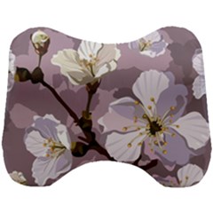 Peach Blossom Seamless Pattern Vector Head Support Cushion by Sobalvarro