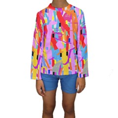 Confetti Nights 2a Kids  Long Sleeve Swimwear