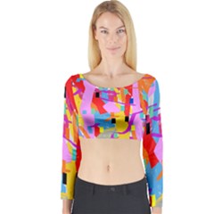 Confetti Nights 2a Long Sleeve Crop Top