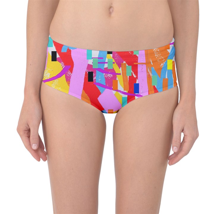 Confetti Nights 2a Mid-Waist Bikini Bottoms