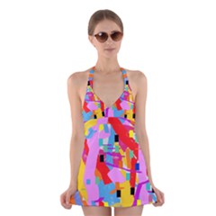 Confetti Nights 2a Halter Dress Swimsuit 