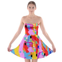 Confetti Nights 2a Strapless Bra Top Dress