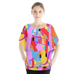 Confetti Nights 2a Batwing Chiffon Blouse