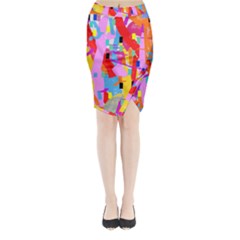 Confetti Nights 2a Midi Wrap Pencil Skirt