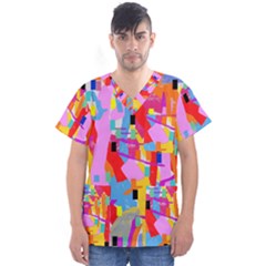 Confetti Nights 2a Men s V-neck Scrub Top