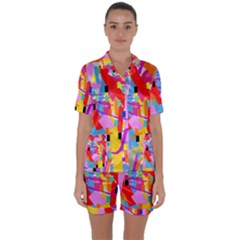 Confetti Nights 2a Satin Short Sleeve Pyjamas Set