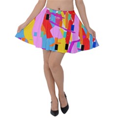 Confetti Nights 2a Velvet Skater Skirt