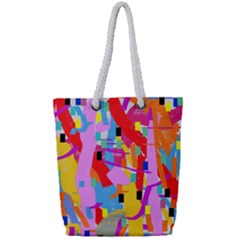 Confetti Nights 2a Full Print Rope Handle Tote (small)