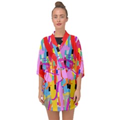 Confetti Nights 2a Half Sleeve Chiffon Kimono