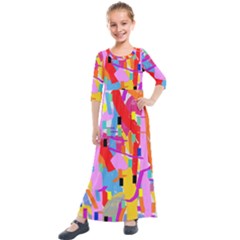 Confetti Nights 2a Kids  Quarter Sleeve Maxi Dress