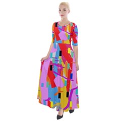 Confetti Nights 2a Half Sleeves Maxi Dress