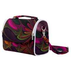 Fractal Abstract Colorful Floral Satchel Shoulder Bag by Pakrebo