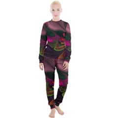 Fractal Abstract Colorful Floral Women s Lounge Set by Pakrebo